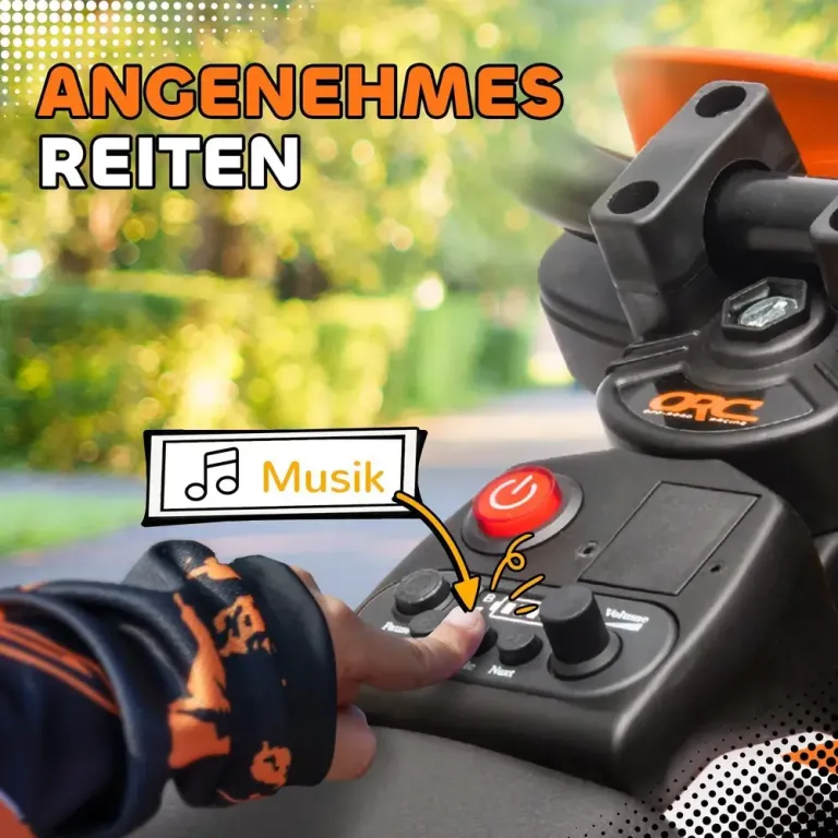 Elmotorcykel Barnmotorcykel Orange av Plast och Metall