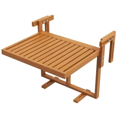 Balkongbord Hängbord Teak av Furu Fällbart 68 x 65 cm