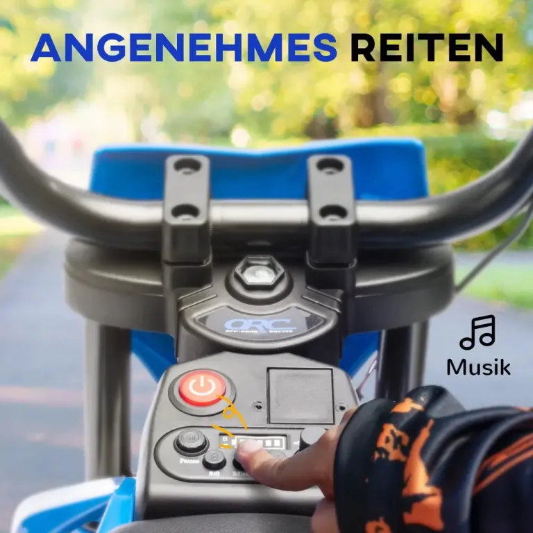 Elmotorcykel Barnmotorcykel Blå av Plast och Metall