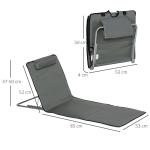 Strandmatta Strandstolar Set med 2 Beige av Oxford Tyg för Strand och Camping Justerbart Ryggstöd med Väska 124 x 53 x 45 cm