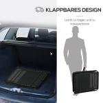 Hopfällbar Solstol Trädgårdsstol Ljusgrå av Stål och Polyester för Trädgård och Avkoppling 5-Stegs Fällbart Ryggstöd Bekväm 189 x 58 x 32,5 cm