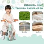 Balanscykel för Småbarn utan Pedaler med 3 Tysta Hjul för Lek och Motion Hållbar och Säker Grön Plast och Metall 12-36 Månader
