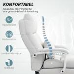 Kontorsstol Skrivbordsstol Ergonomisk Krämvit av Linnelook ve Metall för Kontor Vadderad Datorstol med Fotstöd