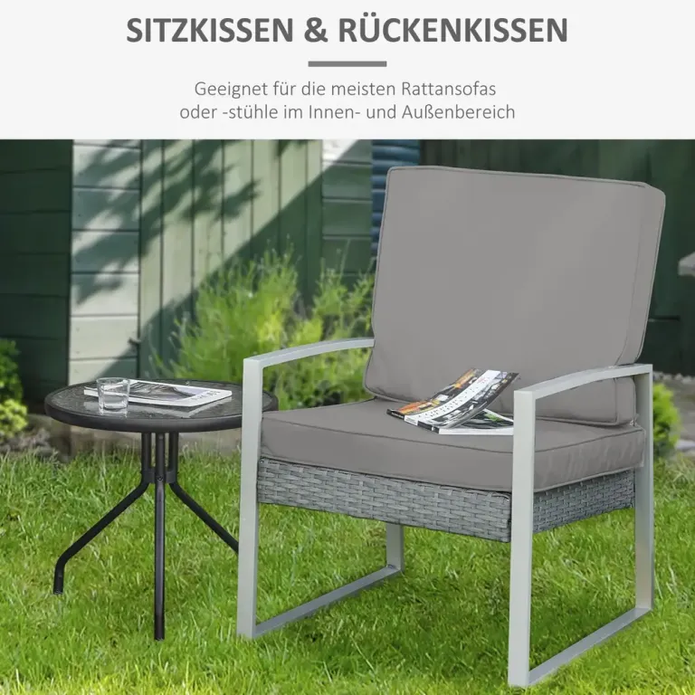 Stolsdynor 2-Pack med Dragkedja 56 X 52 cm, Ljusgrå