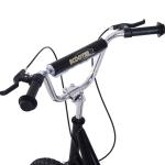 Sparkcykel med Handbroms 16 Tum, Robust Skoter för Barn med Stora Hjul, Säker Körning på Alla Underlag, Svart, 135 x 58 x 92-100 cm, 5 år+