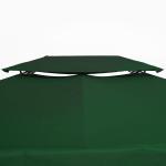 Ersättningstak till Paviljong, Vattenavvisande Takduk i Polyester, Passar de flesta standardramar, Grön, 3 x 4 m