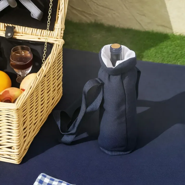 Flätad Picknickkorgen för 4 Personer med Isolerat Kylfack