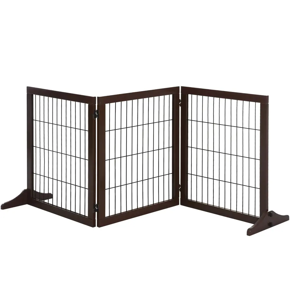 Hundgrindspärr Furu Fristående Brun 185 x 36 x 71 Cm