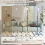 LED Golvlampa med 5 Lägen, Minnesfunktion och Justerbar Ljusstyrka i Stål, Svart