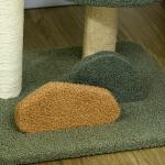 Skrapstolpe Klösträd Beige av Sisal och Plysch för Inomhusbruk 2-Vånings Kattskrapstolpe med Leksaksboll Kompakt Design 52 cm