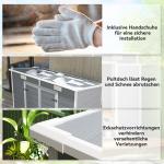 Redskapsbod och Trädgårdshus i Plast med Golv och Fönster samt Låsbara Dörrar för Trädgård och Terrass Hållbar och Stabil Grå Plast 2,4 x 1,3 m