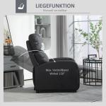 TV-Fåtölj med Liggfunktion Recliner Mjukt Stoppad Relaxstol Konstläder Justerbart Ryggstöd och Fotstöd Svart