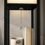 Golvlampa med 3-våningshylla, Fotkontakt och USB-portar i MDF, Svart