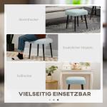 Fotpall Fotstöd Ljusblå av Kashmirlook och Stål för Vardagsrum Fyrkantig Pall Elegant Design