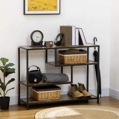 Konsolbord Hallbord Rustik Brun av Trä 99,6 x 33,6 x 74 cm