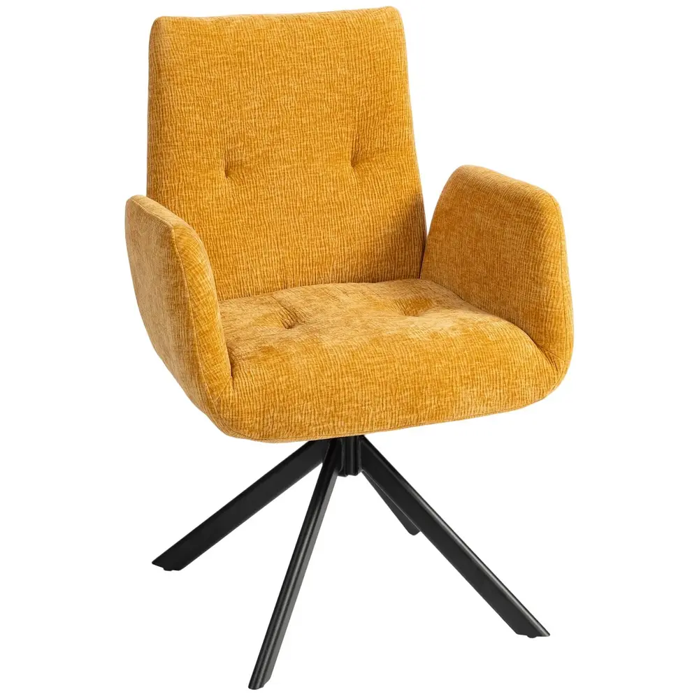 Klädd Fåtölj Accentstol Modern Design Vridbar upp till