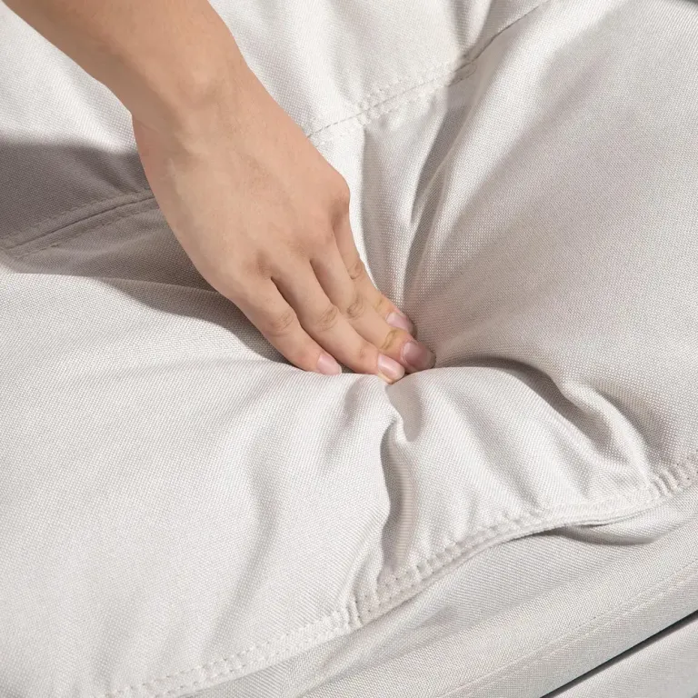 Massage Kontorsstol med Fotstöd & Värme Krämvit