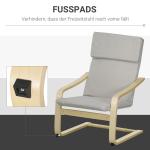 Fåtöljset Relaxstol Ljusgrå av Linne och Eukalyptus för Vardagsrum Set med 2 Fåtöljer med Pall och Armstöd 66,5 x 80 x 99 cm