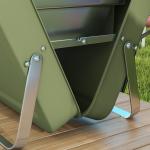 Bordsgrill Kolgrill Grön av Rostfritt Stål för Picknick och Trädgård Kompakt Grill med Kolbricka och Handtag