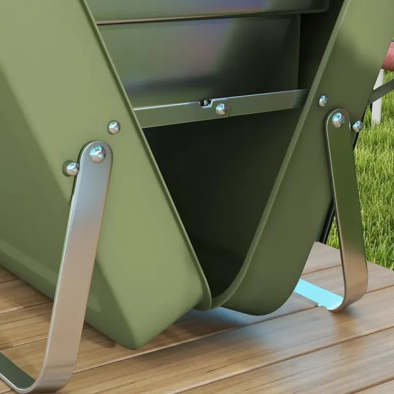 Bordsgrill Kolgrill Grön av Rostfritt Stål för Picknick