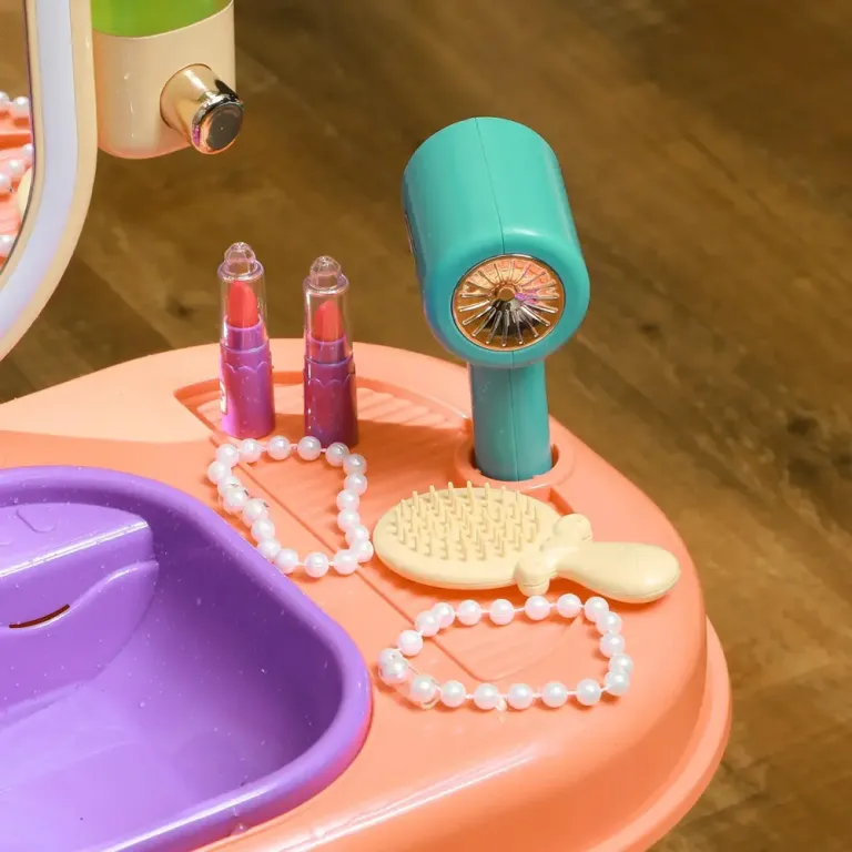 Sminkbord Barnbord Lila av Plast för Barn 3-6 År