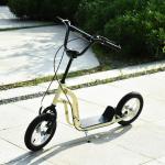 Barnskoter från 5 År Sparkcykel Stadsskoter 12 Tum Pneumatiska Däck Gummisparkbräda för Säkert Körkul