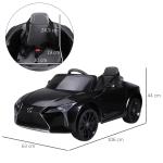 Barnelbil Lexus för Barn 3–6 År, med MP3-musik, Svart, 106 x 43 x 44 cm