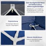Trädgårdspaviljong med Myggnät, Väderbeständigt Partytält med Stålram, Skyddar mot Sol och Insekter vid Fest, Blå, 3 x 3 m