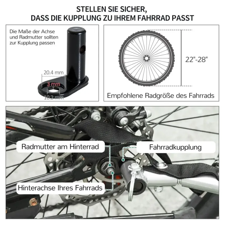 Hopfällbar Cykelkärra för Last Upp till 40 kg