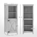 Trädgårdsskjul med Ladugårdsdörr, Justerbara Hyllor och Slimmad Design i Granträ, Ljusgrå