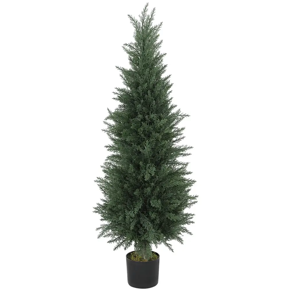 Konstgjord Cypress 638 Plastblad i Kruka Grön