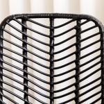 Matsalsstolar Köksstolar Svart av Stål och Rottinglook för Modernt Boende Set om 2 med Ryggstöd Robust Design 44 x 58 x 85 cm