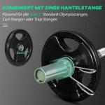Viktskiva, Set om 2, 15 kg per Platta, 3 Handtag, Golvskyddande Gummibeläggning, Metall