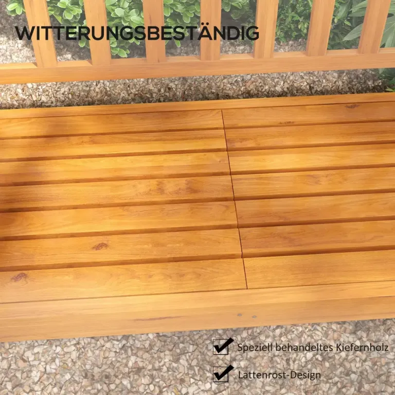 Trädgårdsbänk Ljusbrun av Trä 153 x 56 x 91 cm