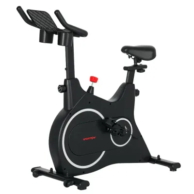 Motionscykel Träningscykel Liggande Ergometer Svart av Stål