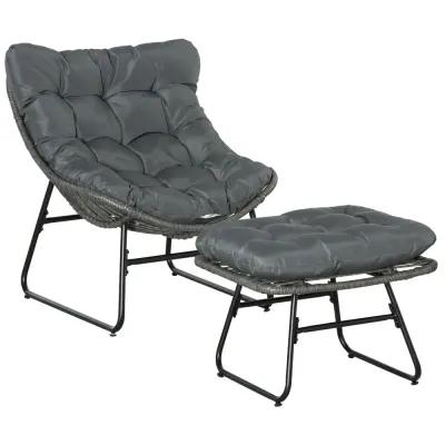 Konstrottingfåtölj med Fotpall 69 x 76 x 70 Cm