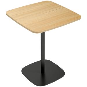 Matbord Kvadratiskt Stabilt Natur och Svart Stål för Kök och Vardagsrum MDF-skiva Modern Design 60 cm