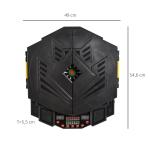 Elektronisk Darttavla Dartskåp Svart ABS och PP för 8 Spelare 216 Spel med Dörr och 4 LED Display 49 X 54,6 X 5,5 Cm
