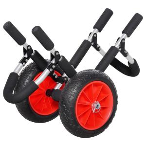 Surfvagn Surfbräda Transportvagn Hopfällbar Vadderad PU-Däck Aluminium upp till 45 Kg 64 X 55 X 38,5 Cm