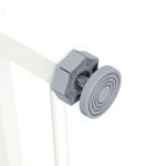 Säkerhetsgrind Trappgrind Spärrgrind Vit av Metall och Plast för Hundar och Husdjur Skyddsgrind utan Borrning 74-80 cm