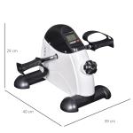 Mini Motionscykel Trampcykel Svart Vit Metall för Hemmet och Rehabilitering Kompakt Bärbar Fitnesscykel