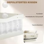 Kontorsstol med Fotstöd Beige Tyg för Hemmakontor Skrivbordsstol med Liggläge och Hög Rygg Bekväm och Ergonomisk 64x73x120 cm