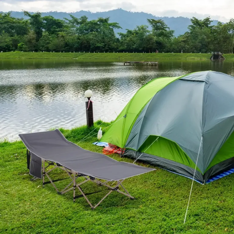 Campingsäng Tältsäng Hopfällbar 190 x 68 x 52 cm