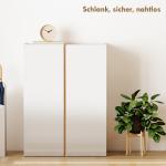 Skoskåp med Mjukstängning, 6-våningsdesign utan Handtag för upp till 18 Par, Vit