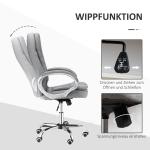 Ergonomisk Kontorsstol Linnetyg Justerbar med Vippfunktion och Armstöd Stilren Design Svart 64 X 75 X 111-121 Cm