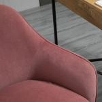 Retro Kontorsstol i Grönt Tyg, Ergonomisk Skrivbordsstol med Ryggstöd, Bekväm Arbetsstol för Hemmakontor, Grön