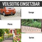 Utdragbar Saxgrind Aluminium Flexibel Säkerhetsbarriär för Trädgård och Uppfart Ihopfällbar Brun 35-300 X 103,5 Cm