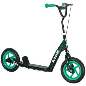 Sparkcykel för Barn med Justerbart Styre och Broms för Lek och Motion Stabil och Lättmonterad Grön Stål 2 Hjul