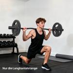 Skivstång Olympisk 50 mm Svart Stål för Styrkelyft och Gym Internationell Standard Maxbelastning 100 kg Greppvänlig Träningsstång
