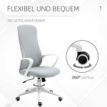 Kontorsstol Snurrstol Ljusgrå av Stretchtyg och Metall för Kontor och Hemmakontor Höj och Sänkbar med Vippfunktion Ergonomisk